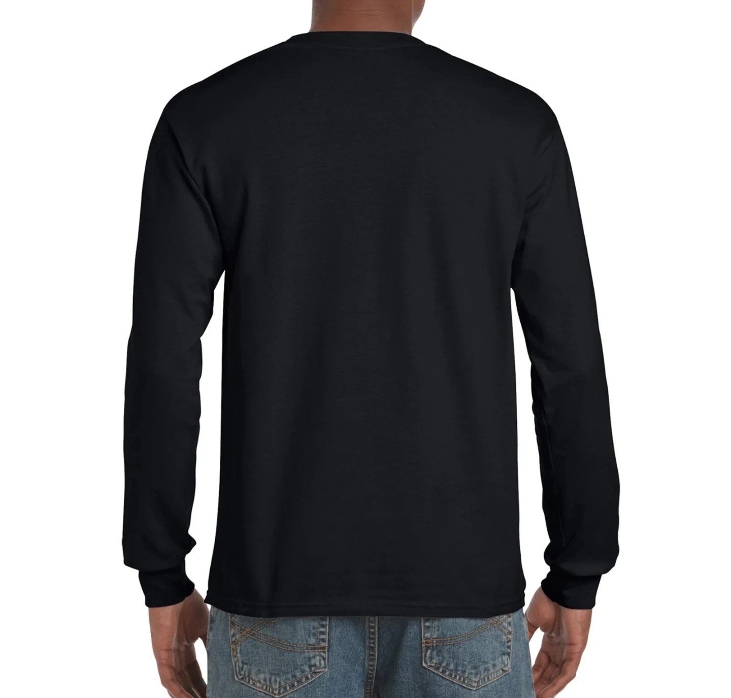 Gildan Adult Ultra Cotton Long Sleeve T-Shirt G2400 Black (4 Pack) LARGE ONLY gallery
