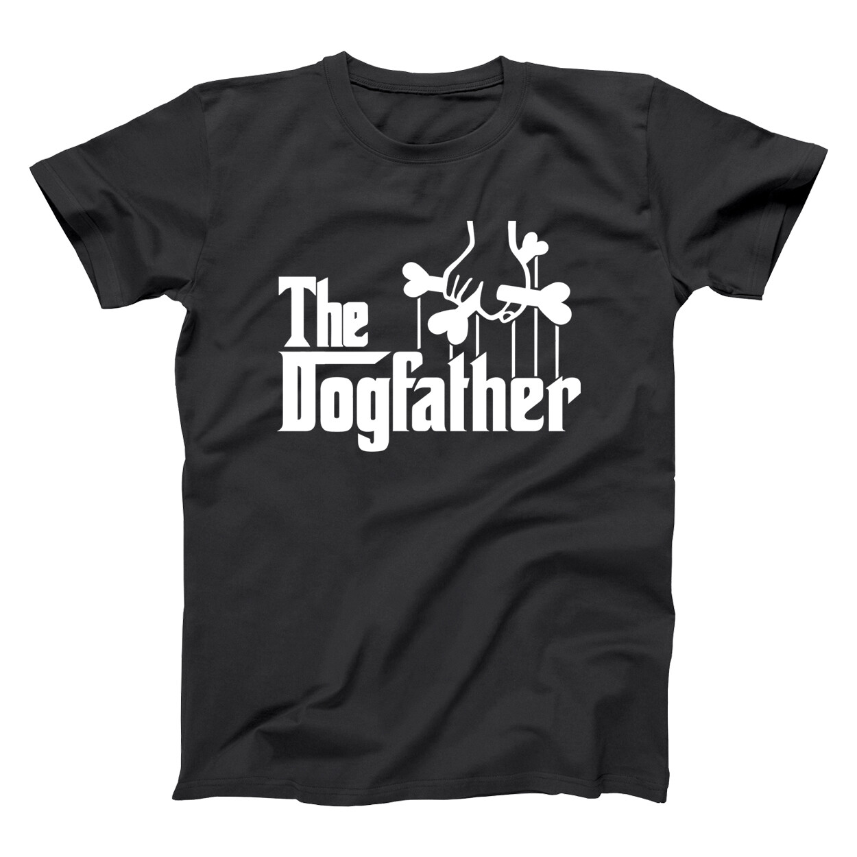 The Dogfather Funny Dog Dad Humor Gift Black Basic Men's T-Shirt gallery