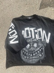 Black/White mixed emotions cropped tee
