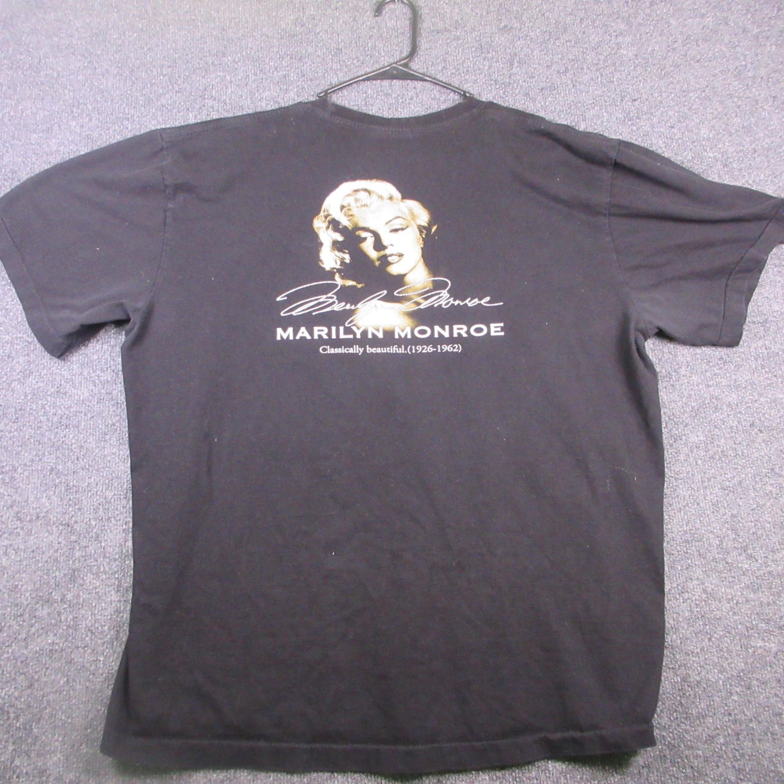 Vintage The Roxx Shirt Mens 2XL Black Marilyn Monroe Double Sided Tee 90s gallery