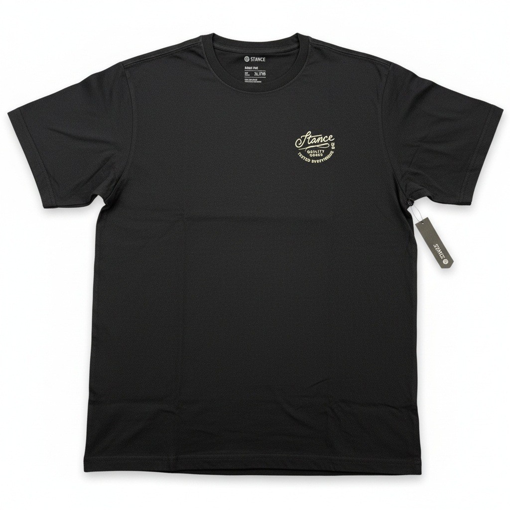 Stance Crew Tee Mens Large Black Graphic Quality Goods Tested Everywhere T-Shirt gallery