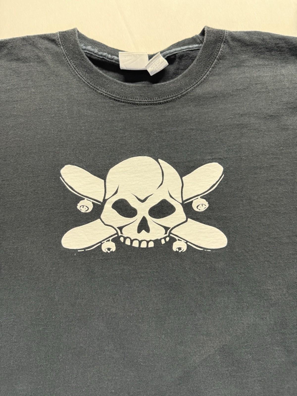 Utility Skull Crossbones graphic Black tee Men’s Large Tshirt Punk Biker gallery
