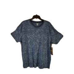 Lee Regular Fit T Shirt Palm Leaf Print XL Blue Cotton Short Sleeve Mens NEW