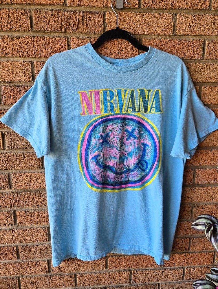 Nirvana “Nevermind” Colorful Sketch Smiley Graphic Tee