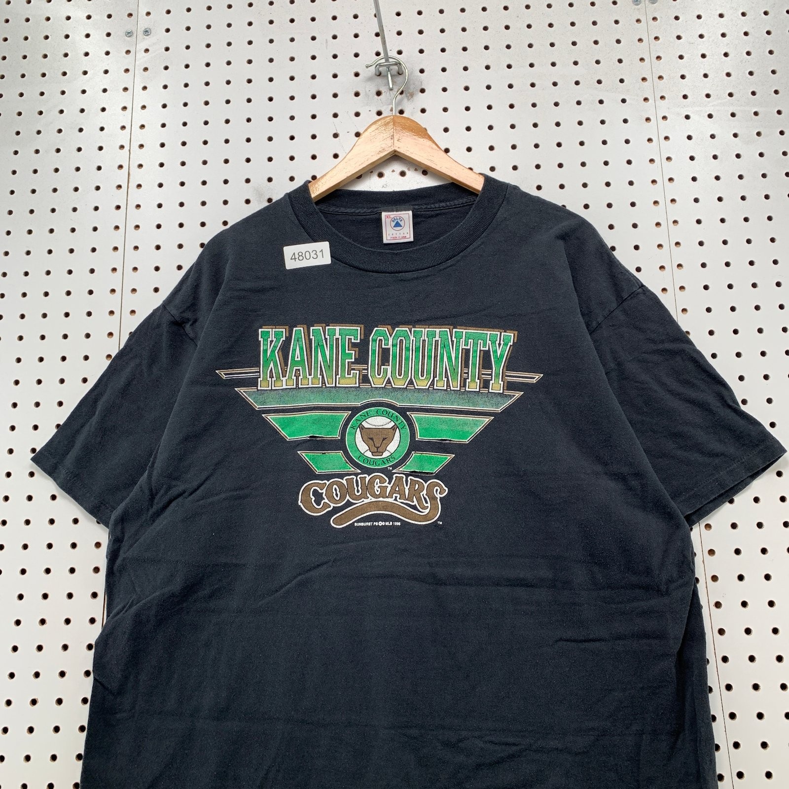 Vintage 90s Kane County Cougars T Shirt Mens XL SIngle Stitch Baseball 80s USA gallery