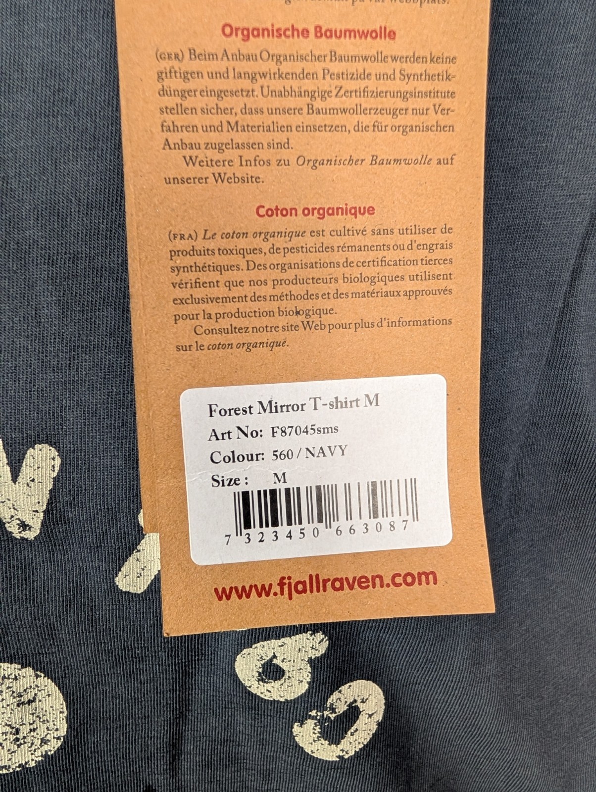NWT FJALLRAVEN Forest Mirror T-Shirt Sz M Short Sleeve Organic Cotton Sample gallery