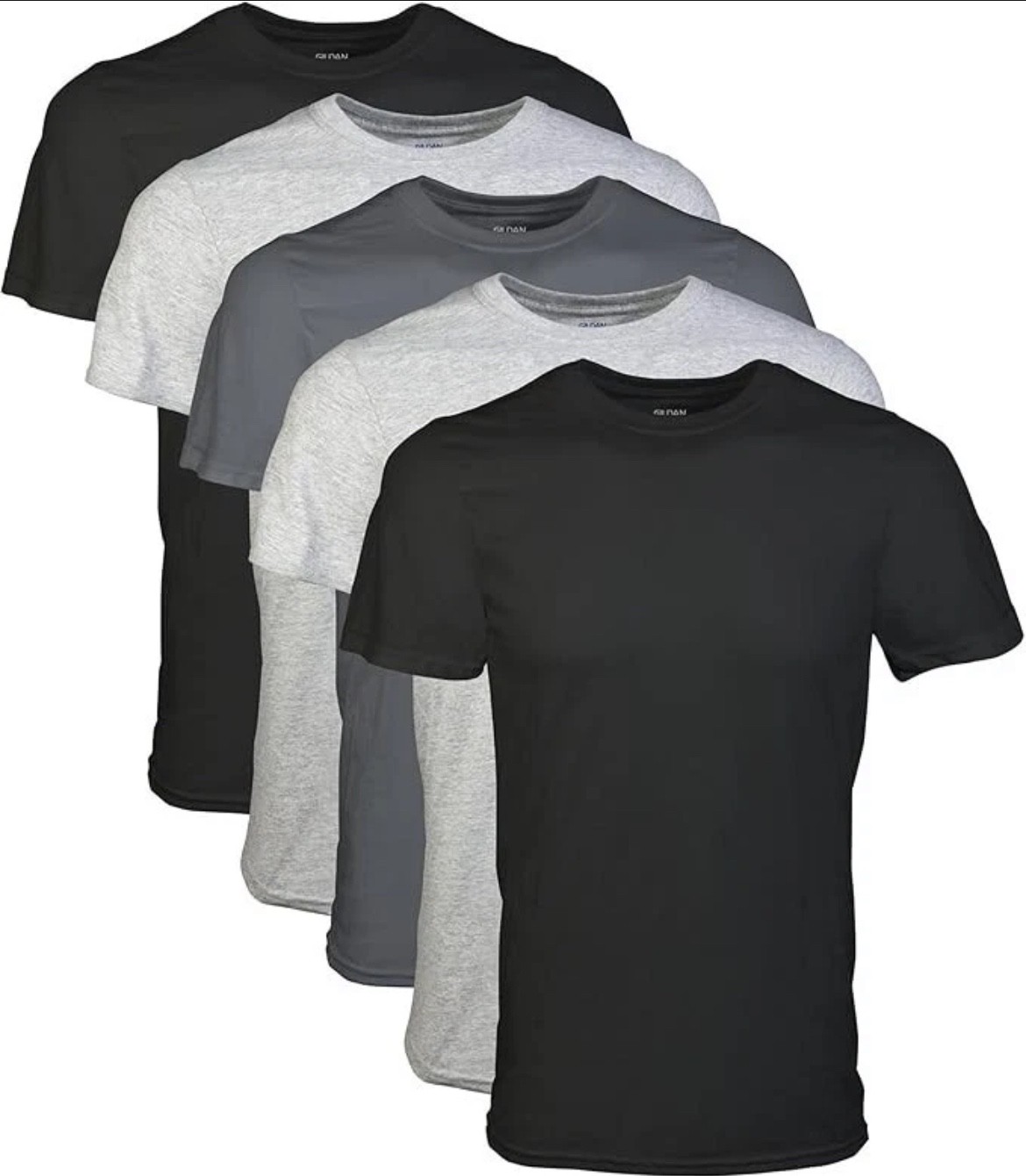 Gildan Mens Large-XL Crew T-Shirts 5 Pack Style G1100 New Slightly Imperfect gallery