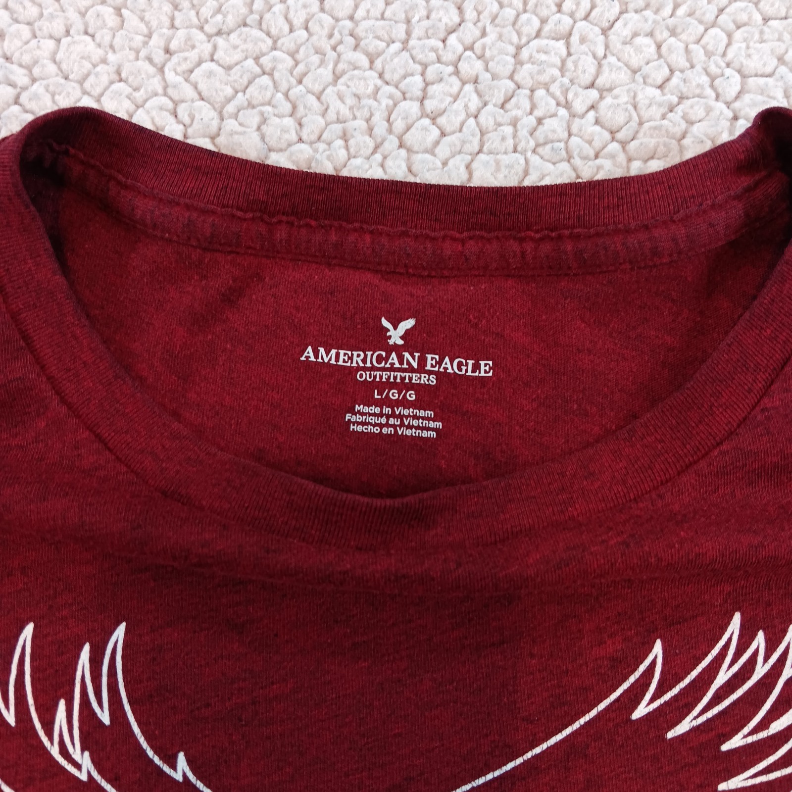 PATRIOTIC American Eagle Outfitters Men's Graphic Crew Neck Tee Red Size L gallery