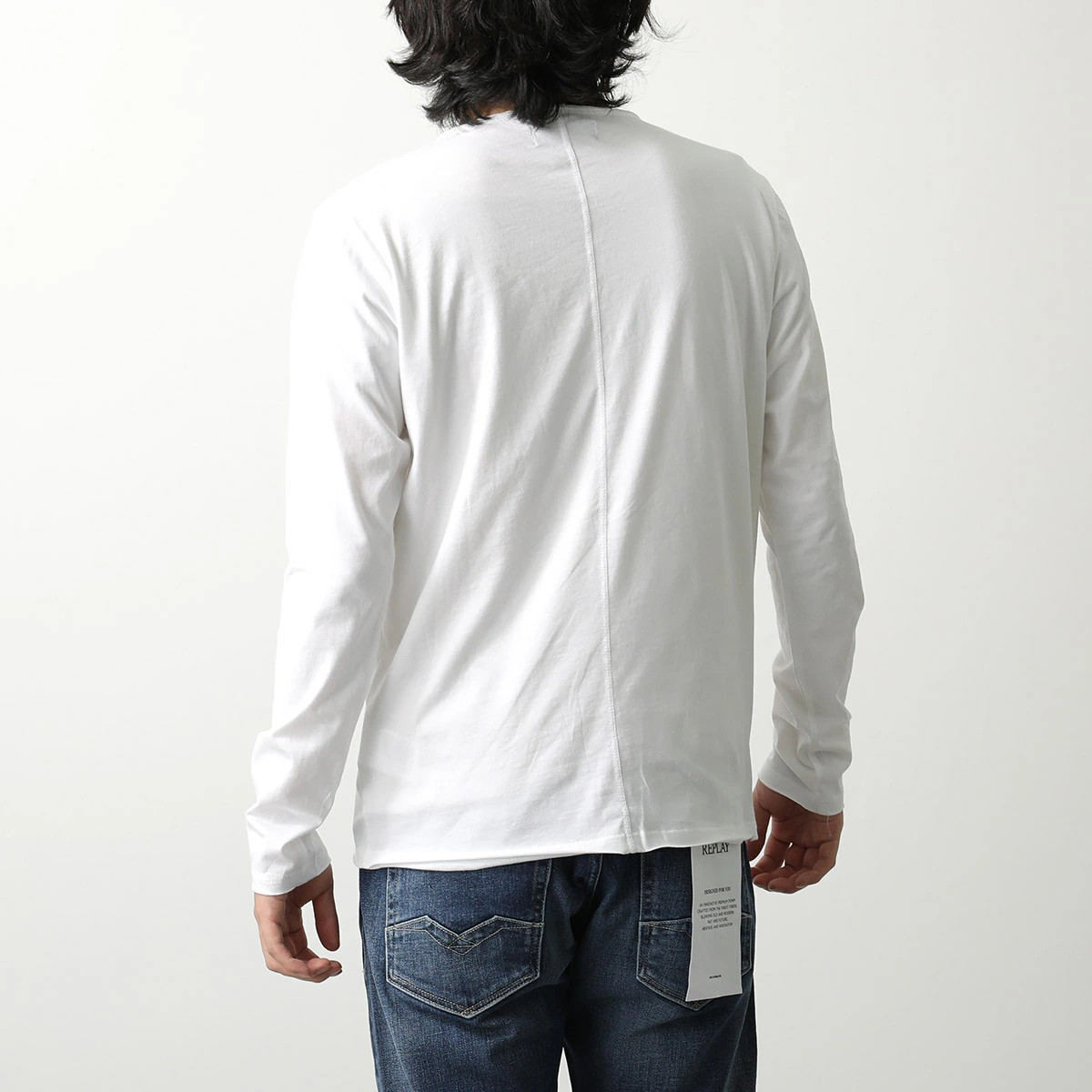 REPLAY Men's Long Sleeve Crew Neck T-Shirt Cotton Black only S or M or L or XL gallery