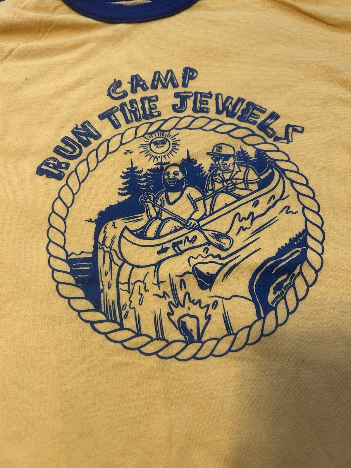 Vintage Camp Run The Jewls Ringer Tee Shirt Size M gallery