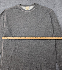 LL Bean Outer Layer Mens Large Wool Base Outdoors Shirt Utility Gray Hike Camp