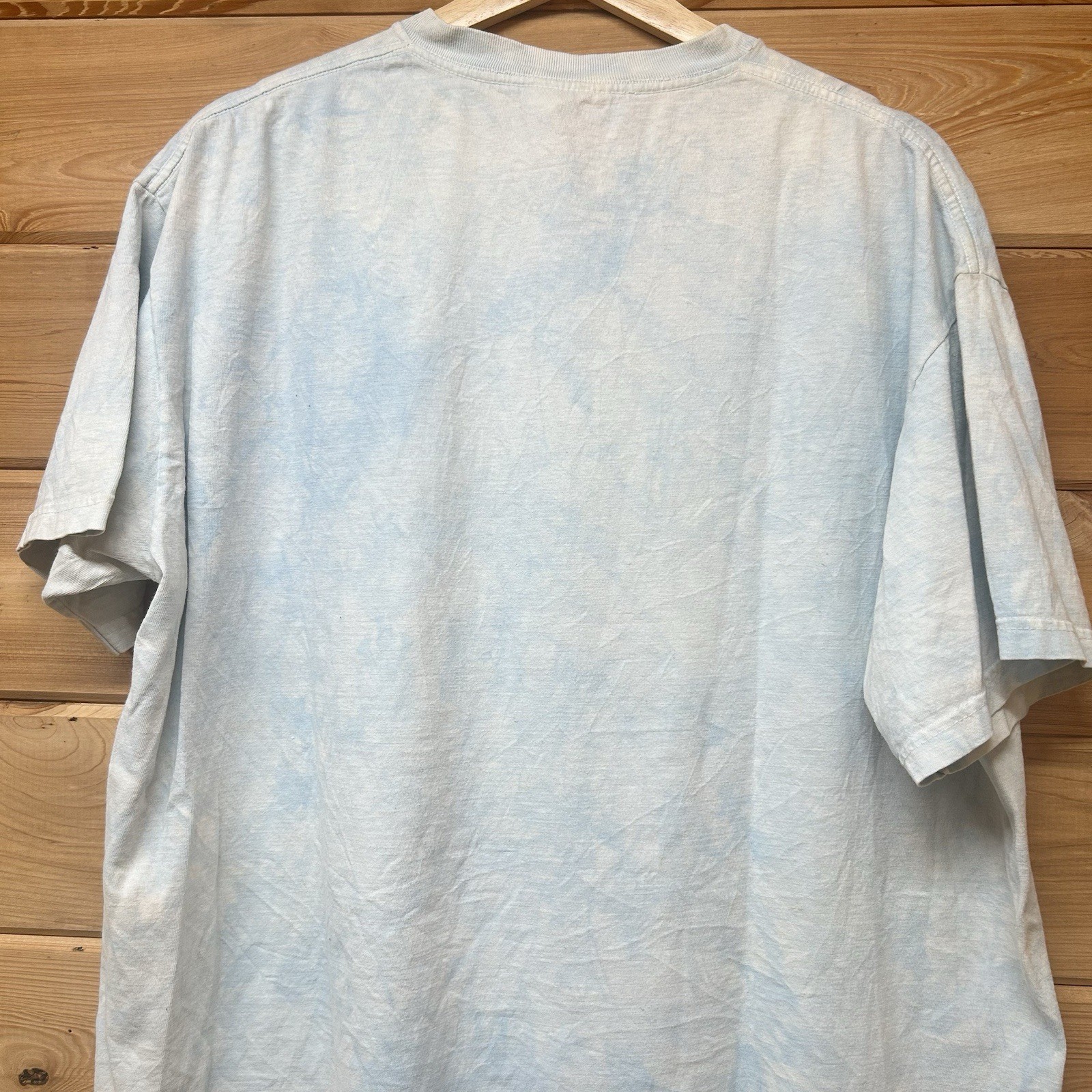 Vintage The Mountain Light Blue Tie Dye Fairy Forest Nature Graphic T Shirt L/XL gallery