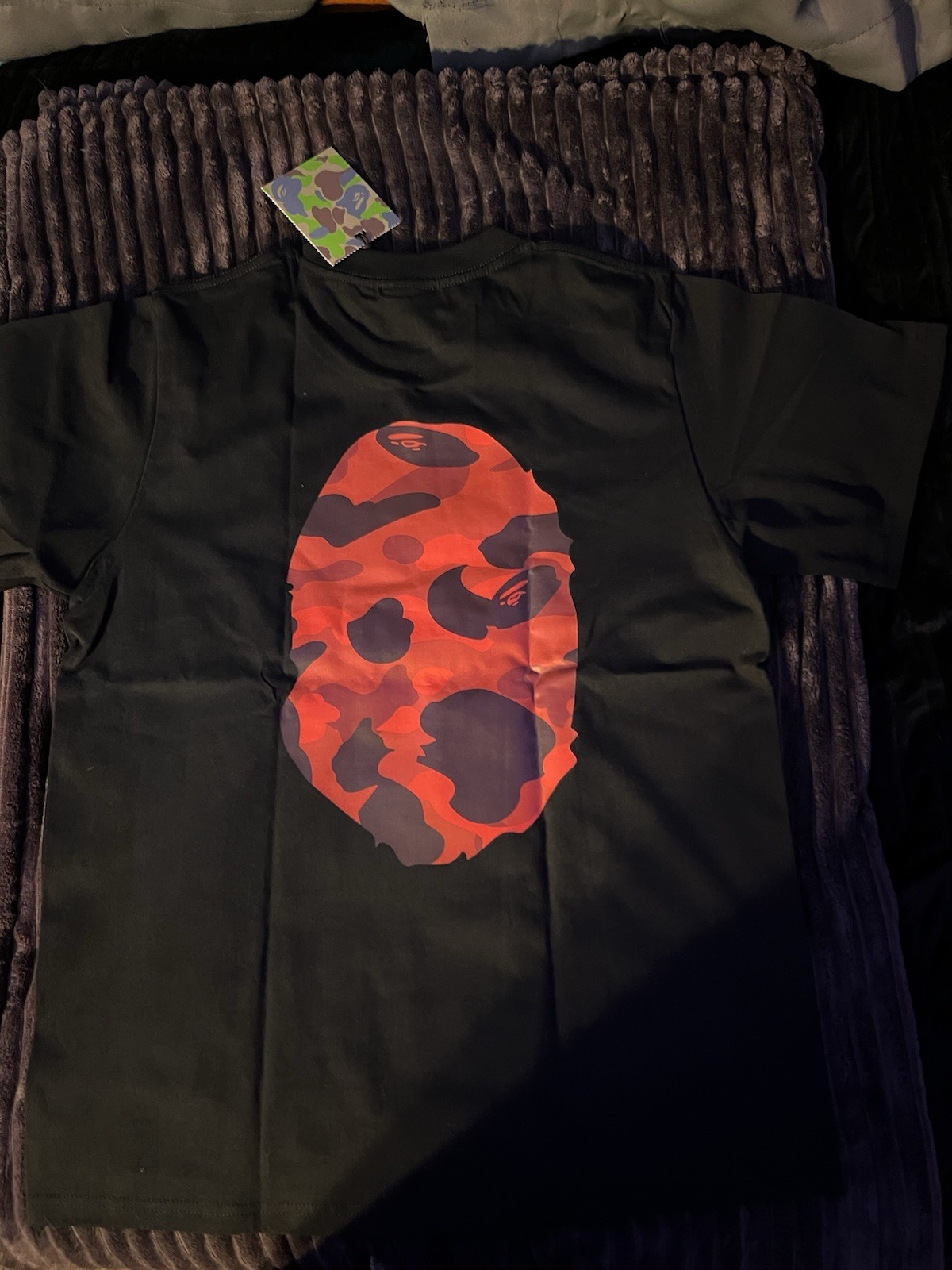 A Bathing Ape BAPE Black Ape Head Graphic Print Crew Neck T-Shirt Men’s S gallery
