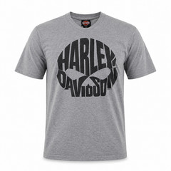 Harley-Davidson Men’s Willie G. Skull T-Shirt, Grey
