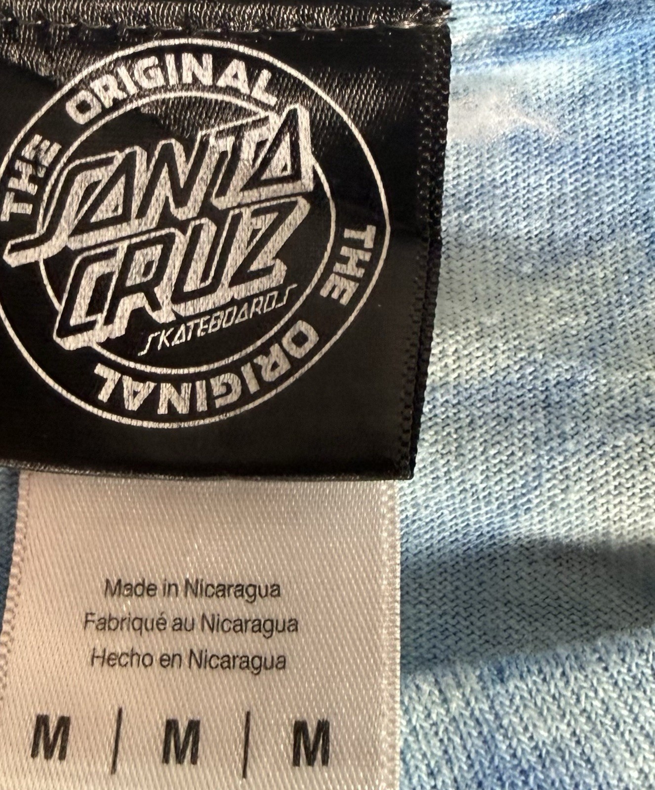 Santa Cruz Skateboards Tie Dye Long Sleeve T Shirt Men's M Blue Pink Surf Skate gallery