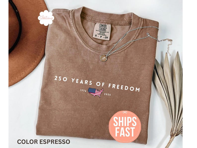 Comfort Colors 250 Years Of Freedom Shirt, USA Anniversary Shirt gallery