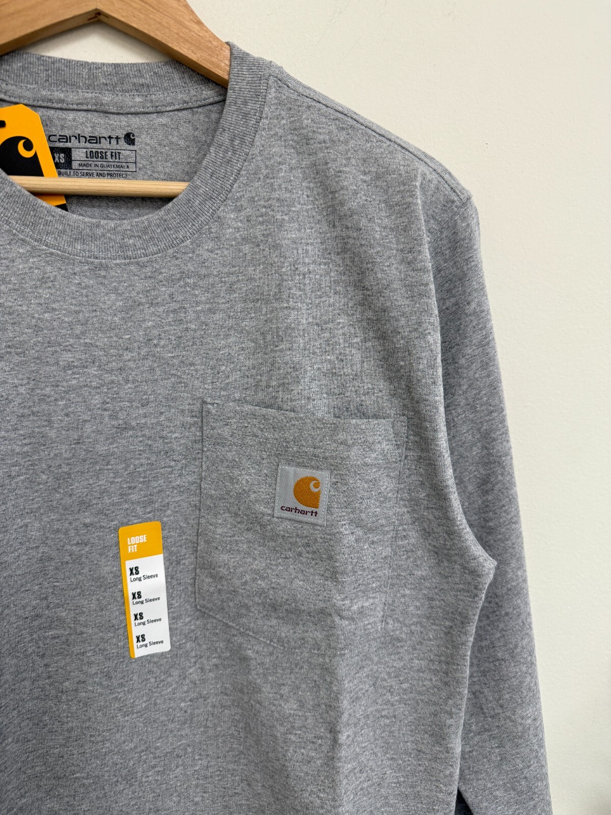 Carhartt Unisex Loose Fit Pocket T Shirt Long Sleeve TK0126 [XS] [S for Women] gallery