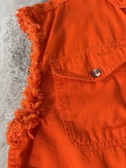 Milwaukee Performance Shirt Size XL Sleeveless Fringe Orange