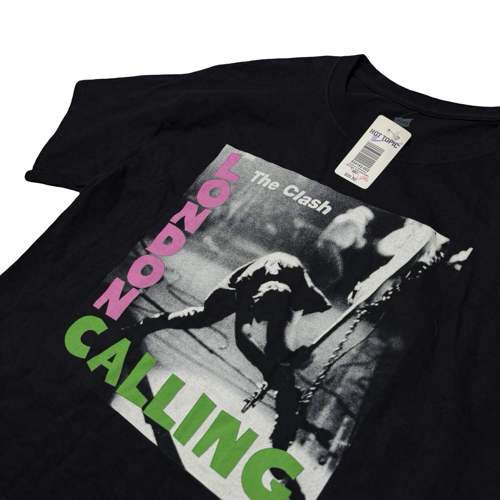 The Clash London Calling T Shirt Punk Shirt Black Size M 19 x 28 (Stained) gallery