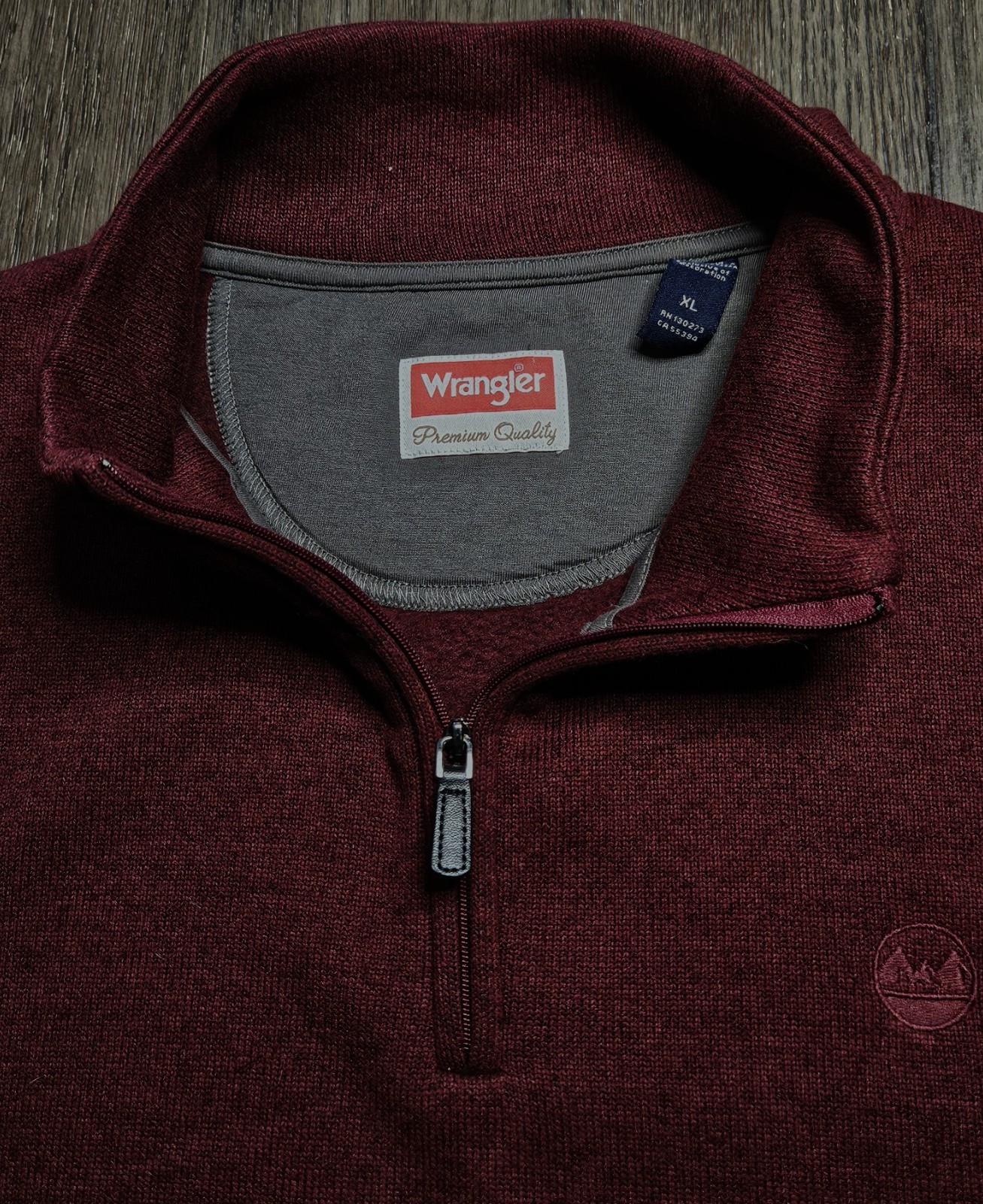 Mens Wrangler Long Sleeve 1/4 Zip Lightweight Fleece Size XL - NICE gallery