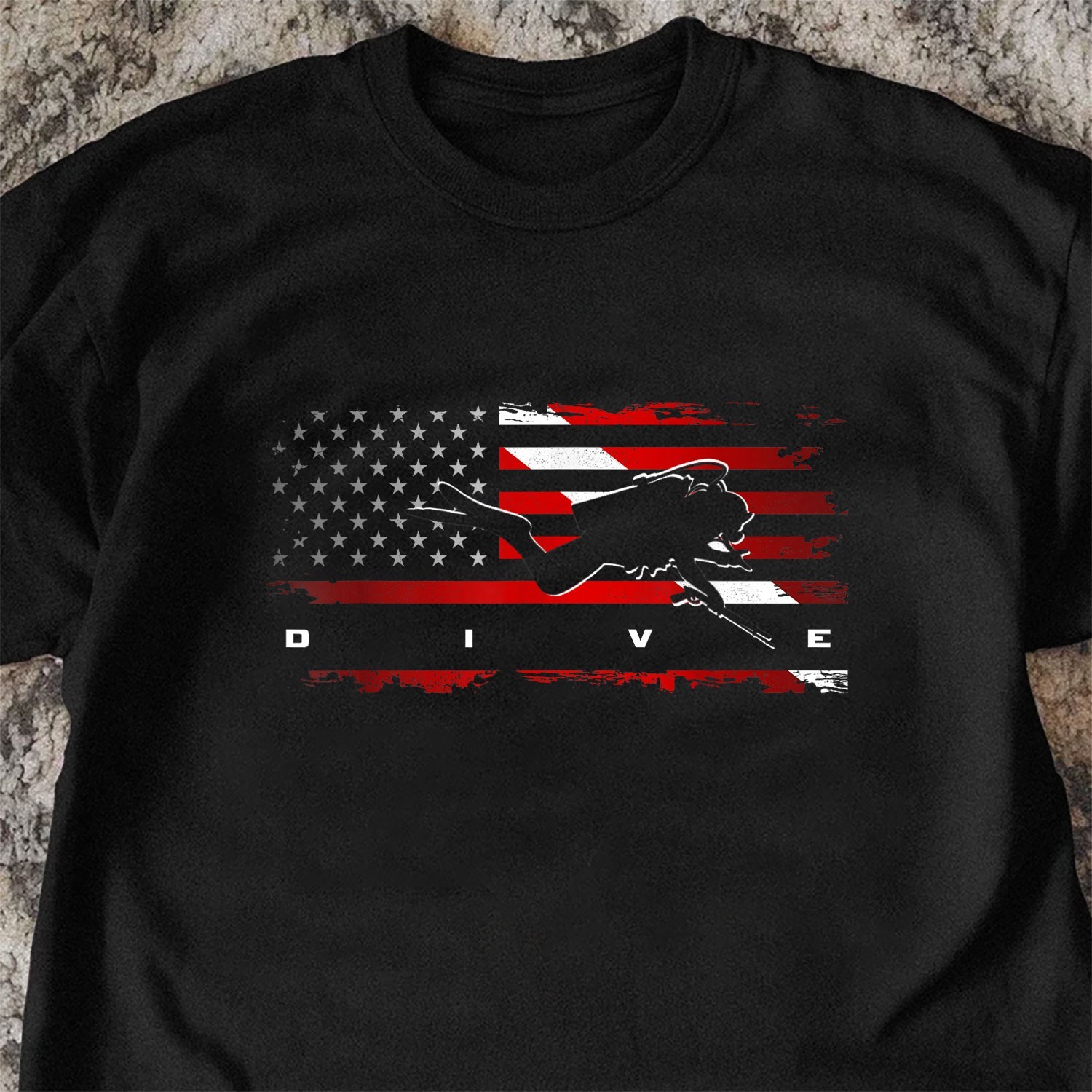 American Flag Scuba Diving T-Shirt Patriotic Scuba Diver Shirt gallery