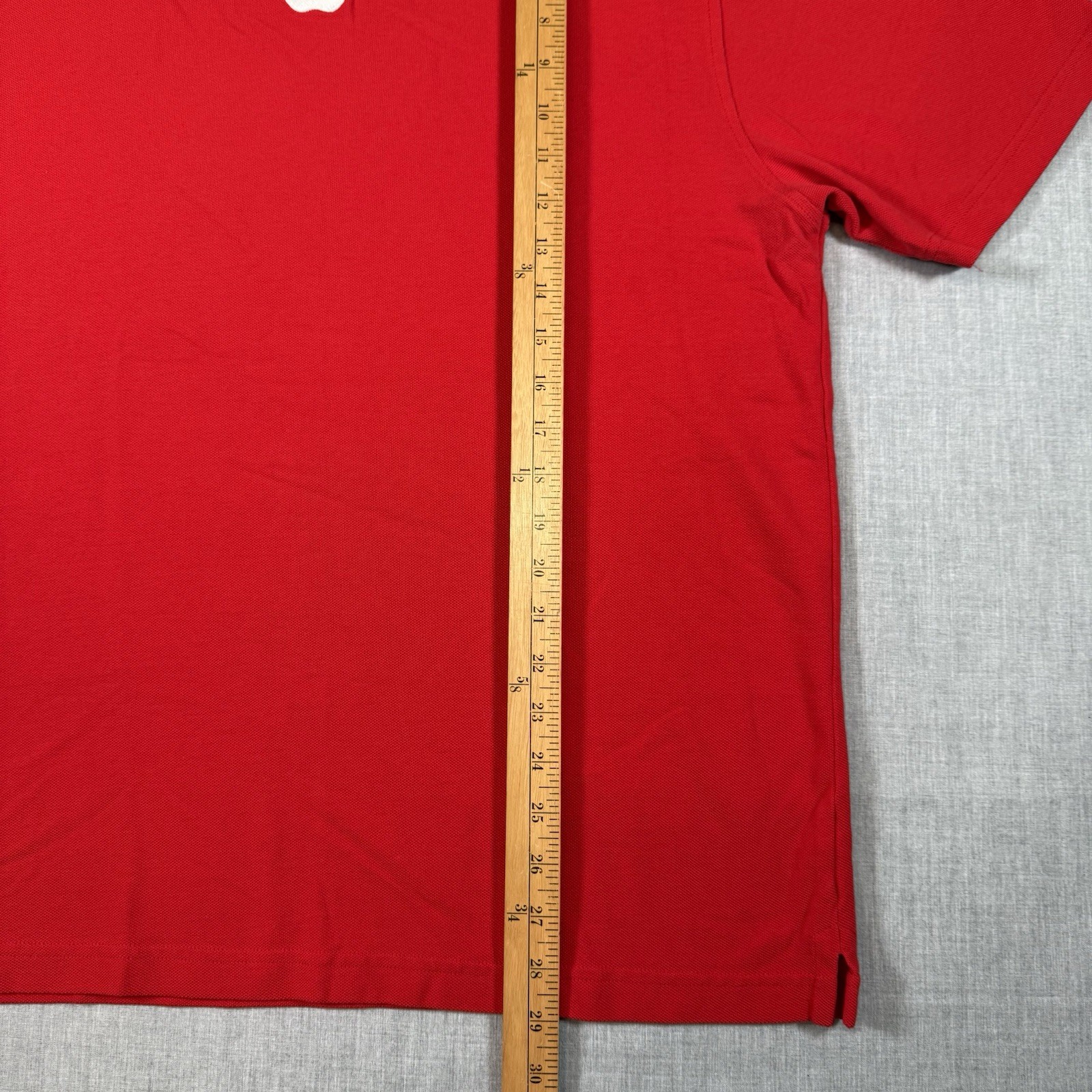 Vintage Apple Store Employee Red Knit Short Sleeve Shirt Logo 100% Cotton XL gallery