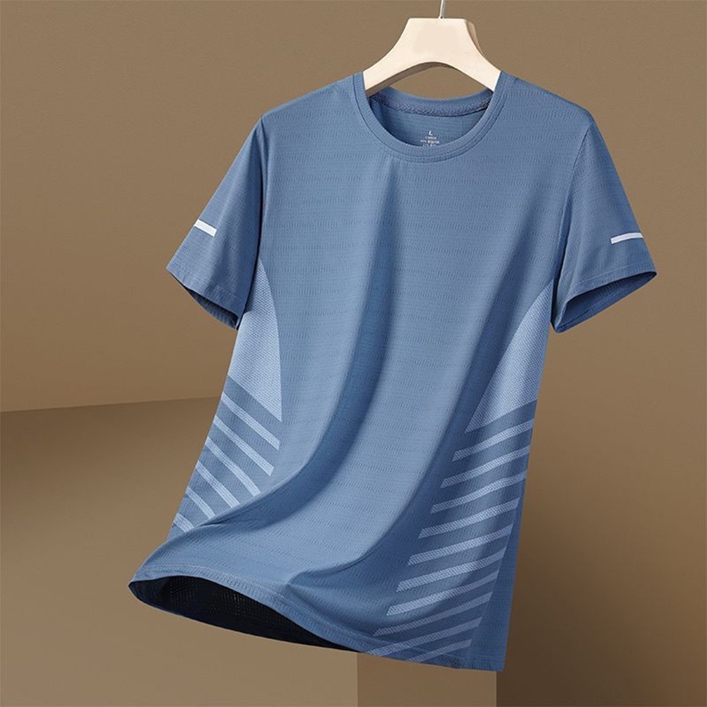 Lightweight Ice Silk T Shirt for Men Perfect for Sports and Outdoor Activities gallery