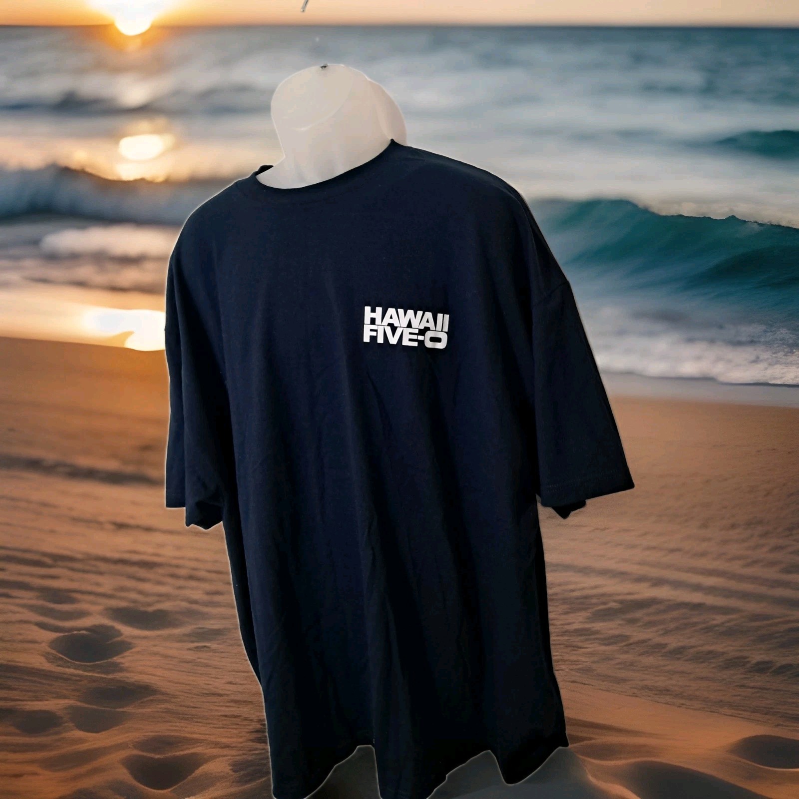 Hawaii Five-O Shirt Mens 3XL Navy Blue Graphic Back Hit Double Sided Tee gallery