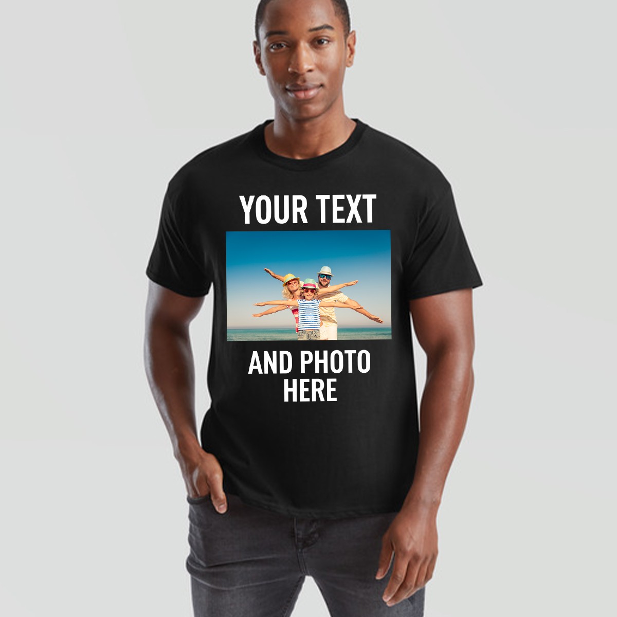 Personalised Unisex T Shirt Custom Print Your Own Photo Design And Text gallery