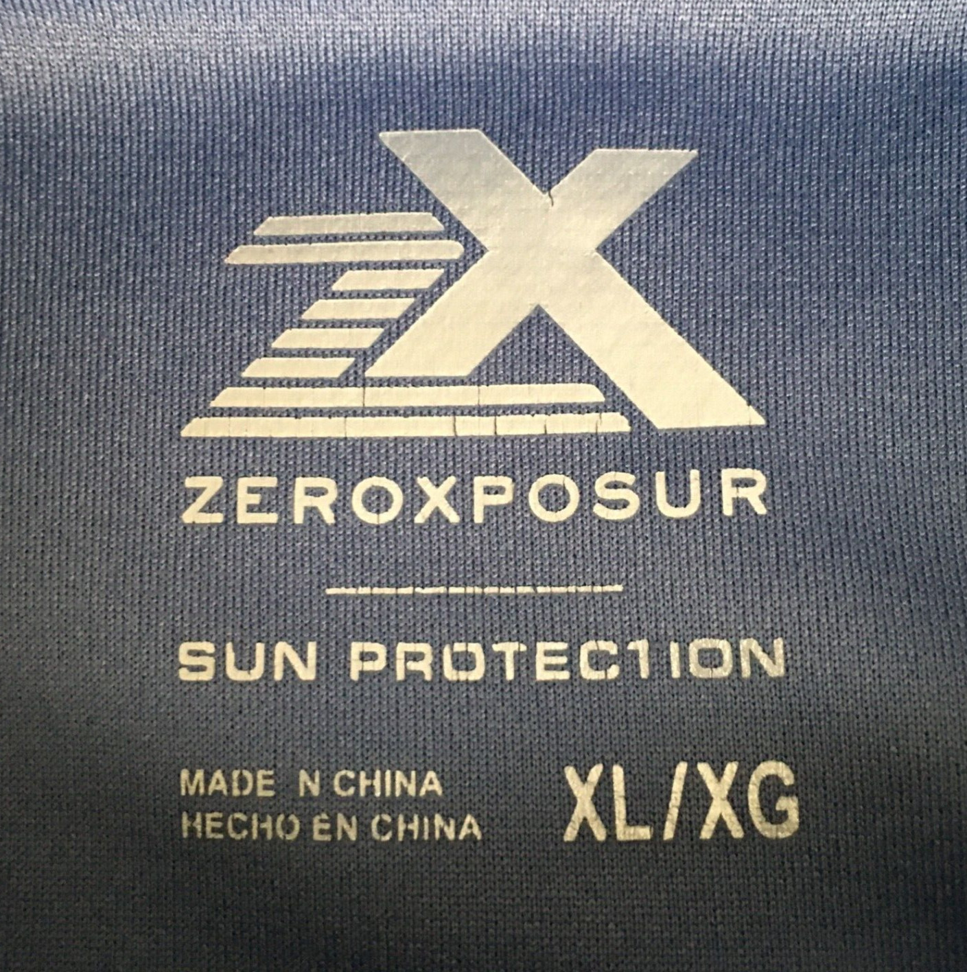 Zeroxposur Shirt Sun Protection UPF 50 Mens XL Blue Stretch Performance Knit S/S gallery