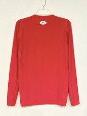 Under Armour HeatGear Men’s Compression Shirt Size XL Red Long Sleeve Top
