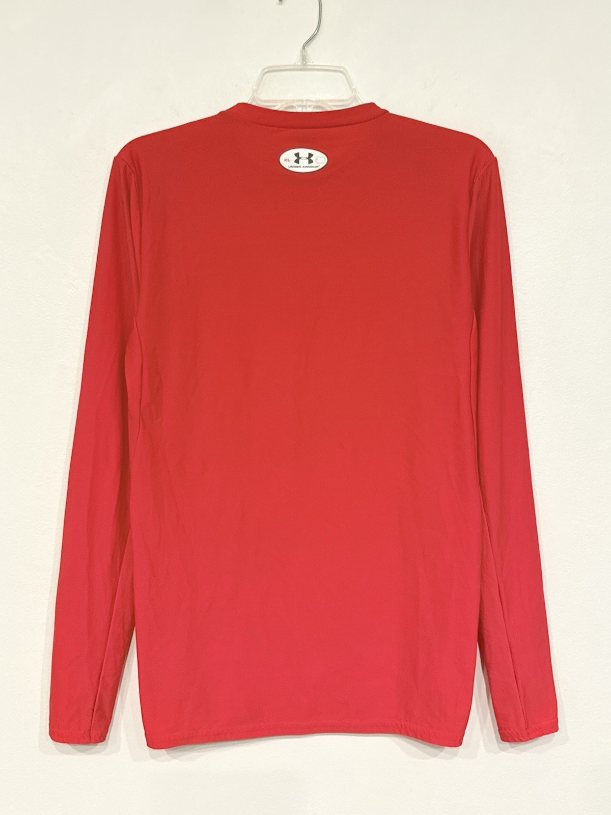 Under Armour HeatGear Men's Compression Shirt Size XL Red Long Sleeve Top gallery