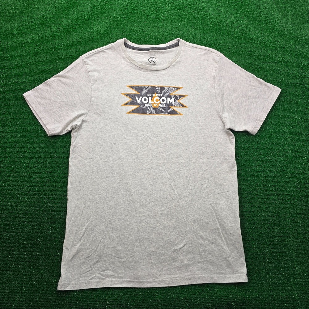 Volcom Tshirt Mens Large Gray True To This Modern Fit Outdoor Casual Skater