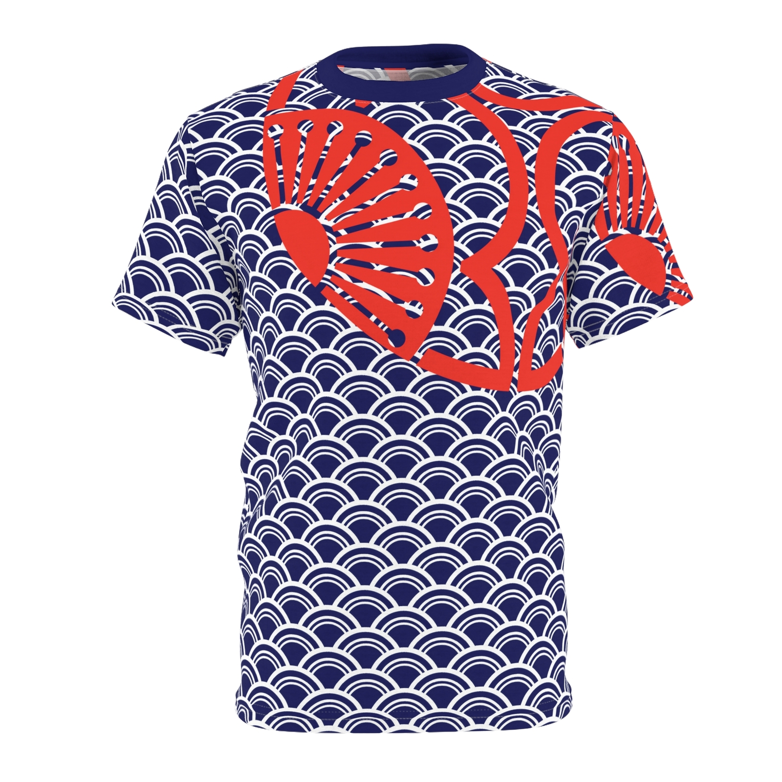 Japanese Pattern with Crane Unisex Cut & Sew Tee Shirt gallery