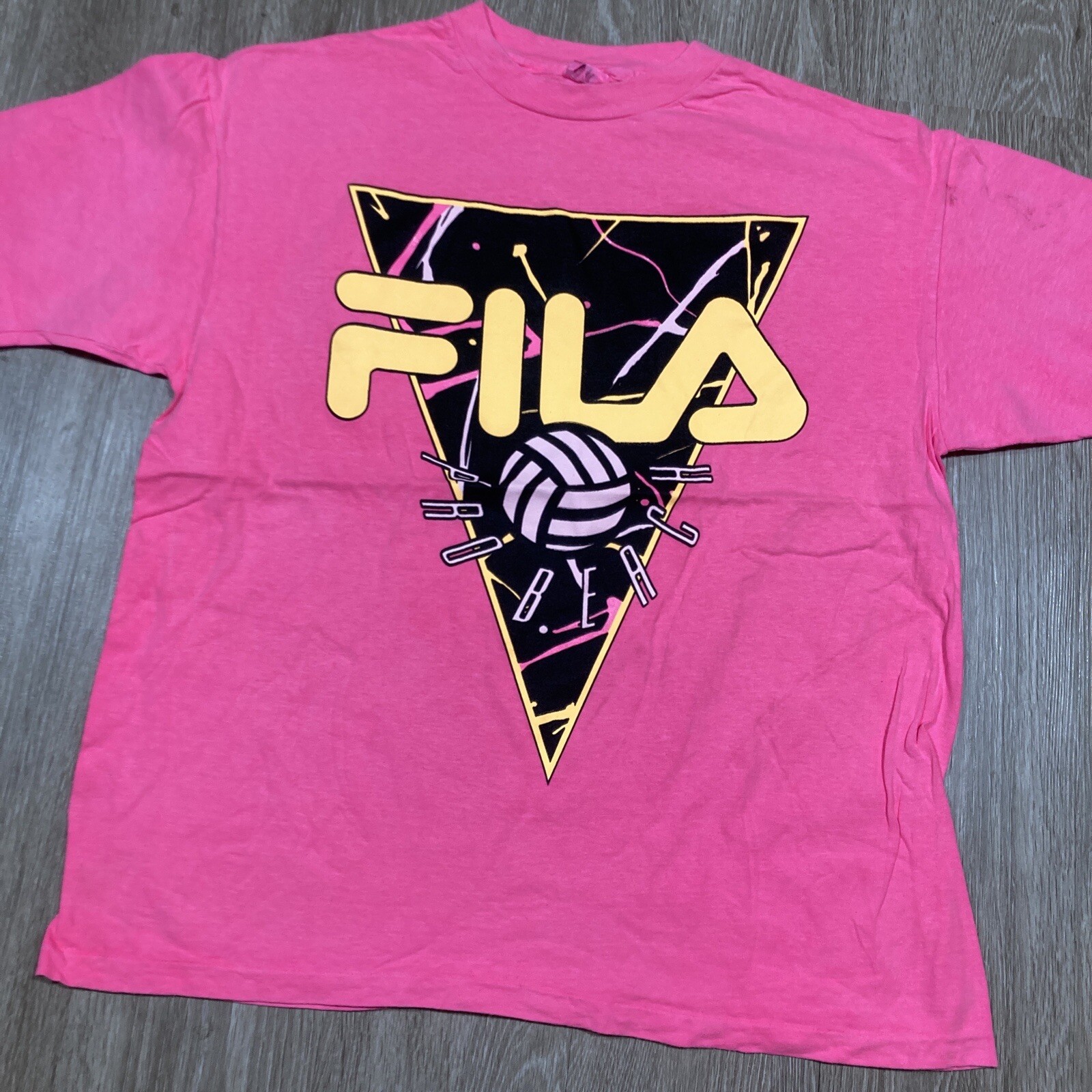 Fila Shirt XL 90s 00s Y2k Pro Beach Volleyball Athletic Sports Active-wear Tee gallery