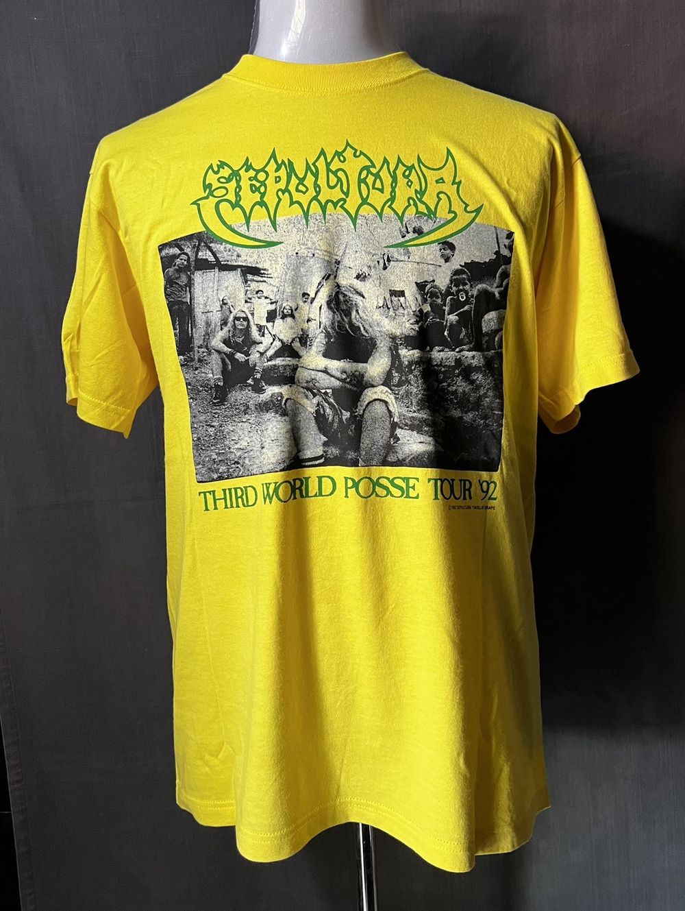 Remake Sepultura Rock band 90s Retro style Yellow T shirt Unisex NH25536