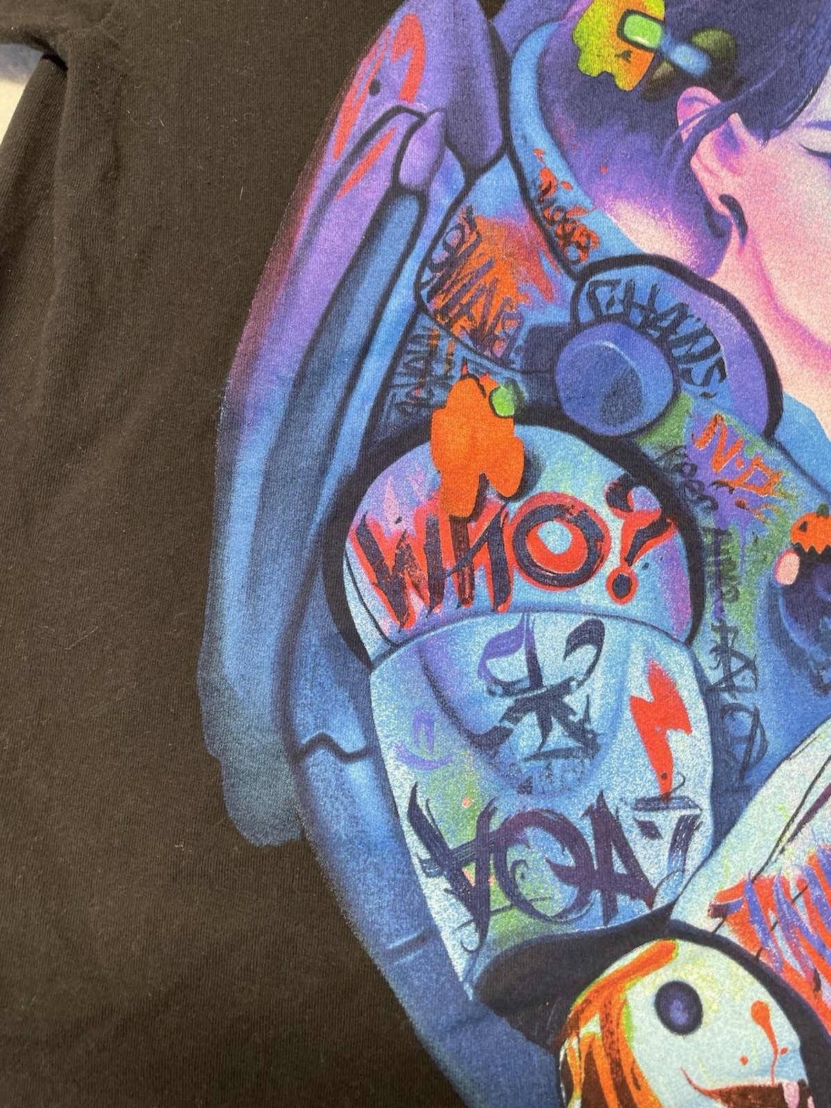 stay cold apparel Tshirt I know What You Did Space Girl Grafitty Size Large Blac gallery