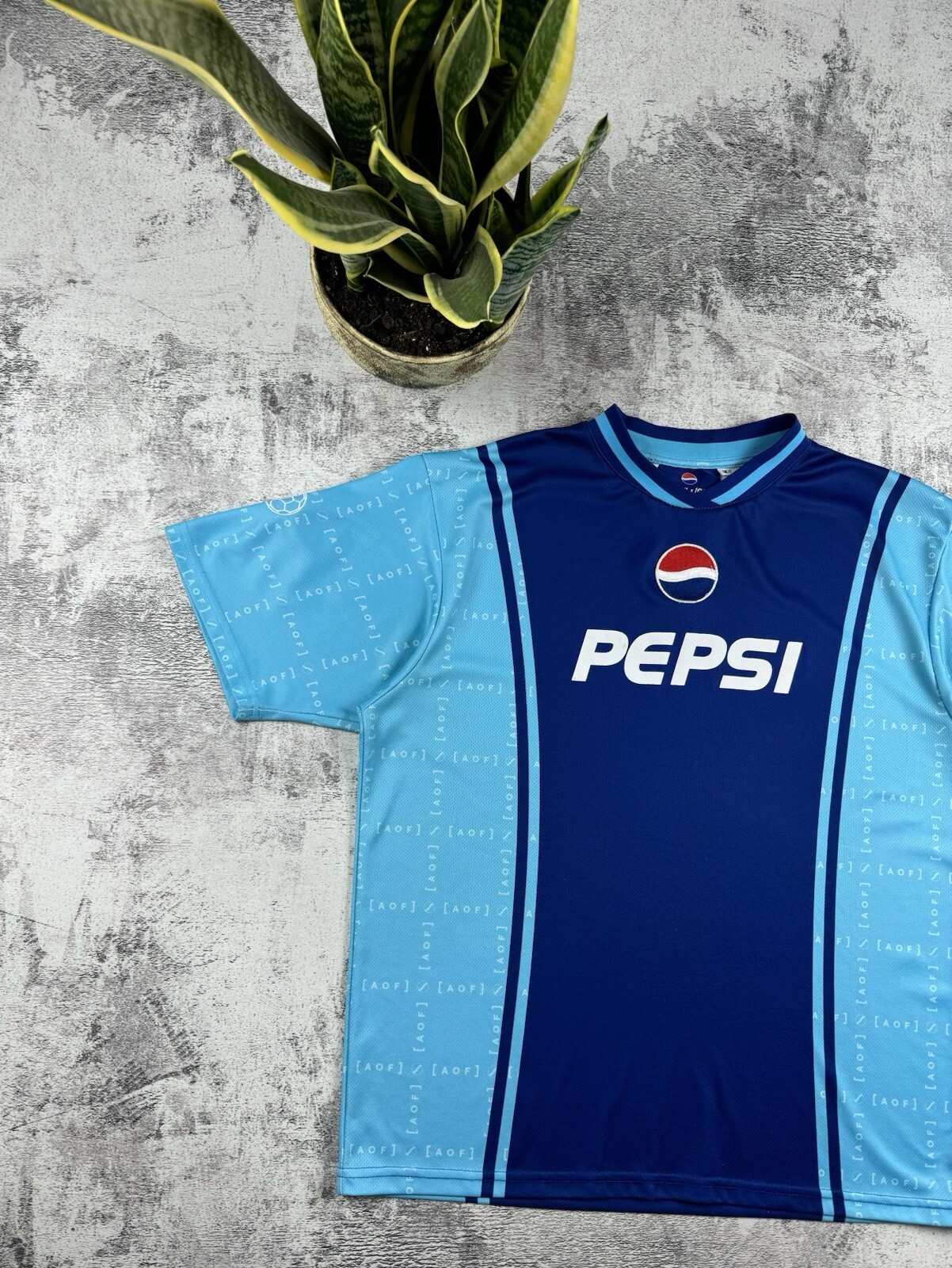 Vintage RARE Pepsi X AOF Art Of Football 90S 00S Jersey Soccer Y2K T Shirt Tee gallery