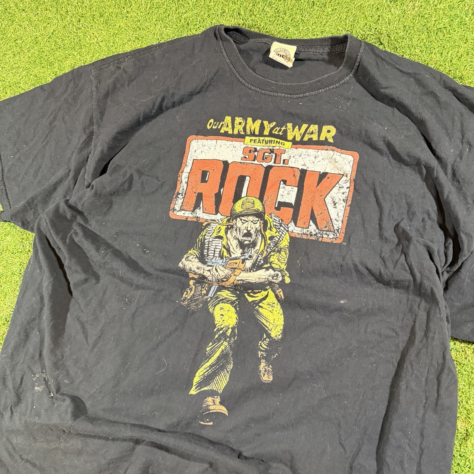 DC Comics 2015 Y2K Sgt. Rock - “Our Army At War” - Black Shirt - 2XL gallery
