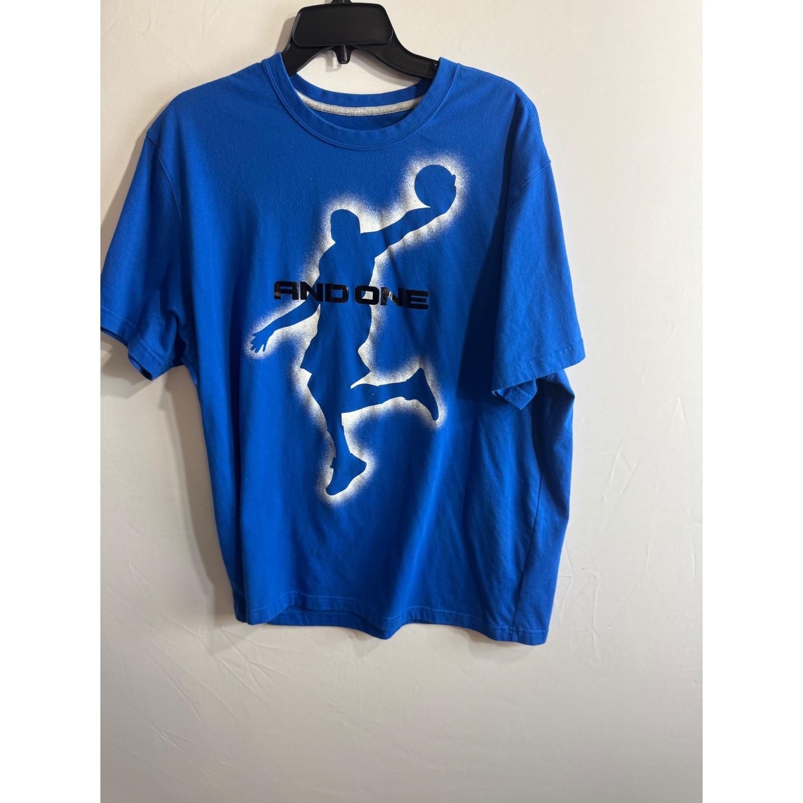AND1 Mens Royal Blue Graphic Basketball T-Shirt Slam Dunk Streetball Tee gallery