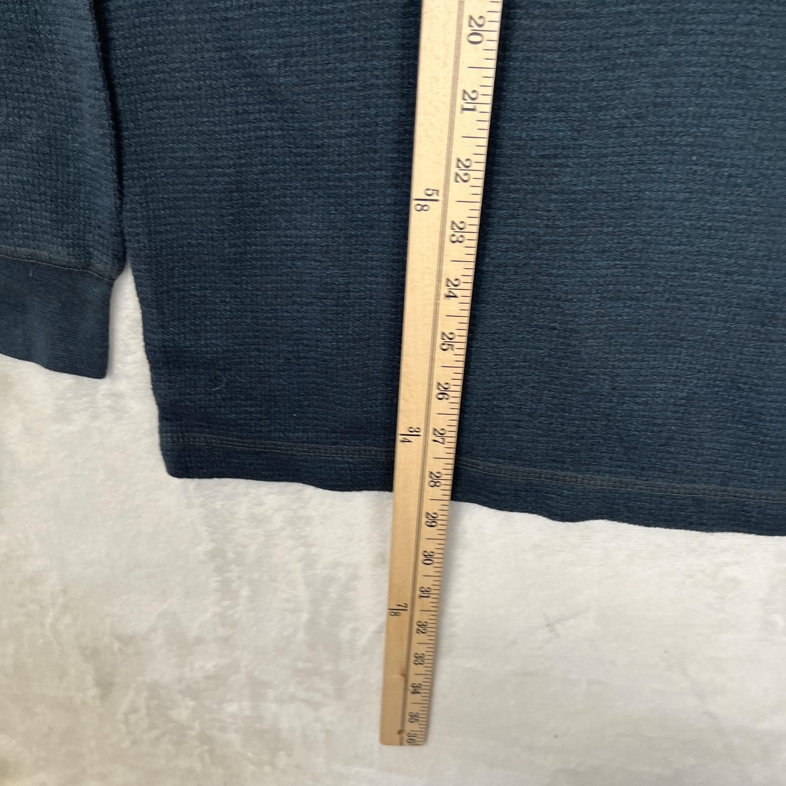 RedHead Long Sleeve Thermal T-Shirt Mens Large Blue Waffle Knit Crew Neck gallery