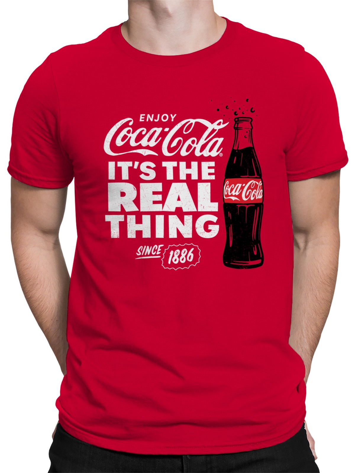Officially Licensed Coca Cola It's the Real Thing Men's T-shirt gallery