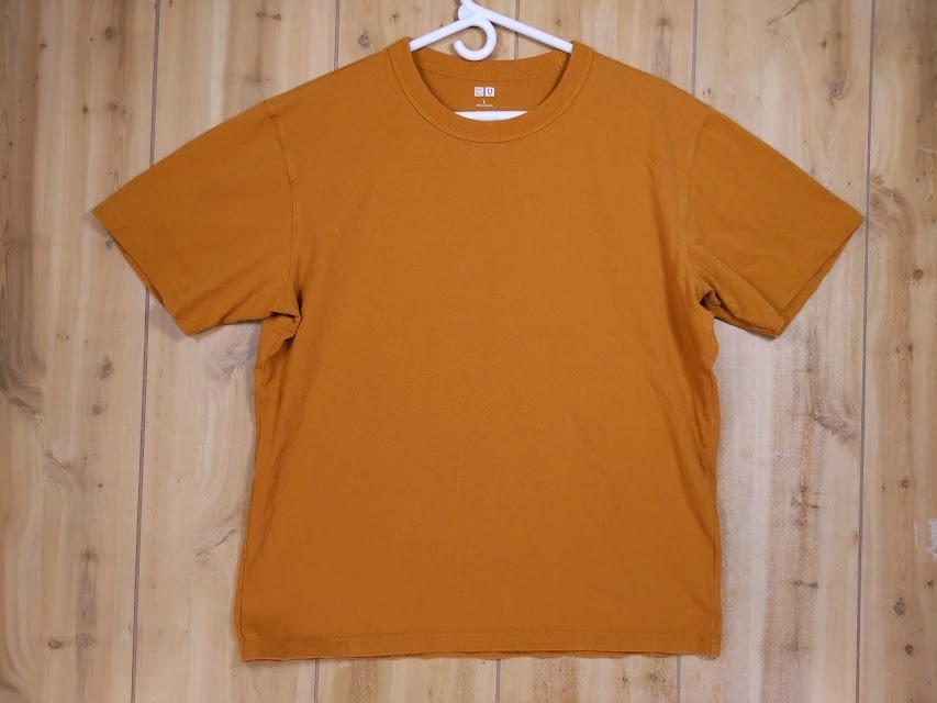 Uniqlo U Mens Large Burnt Orange Crewneck T-Shirt 100% Cotton Short Sleeve Basic gallery