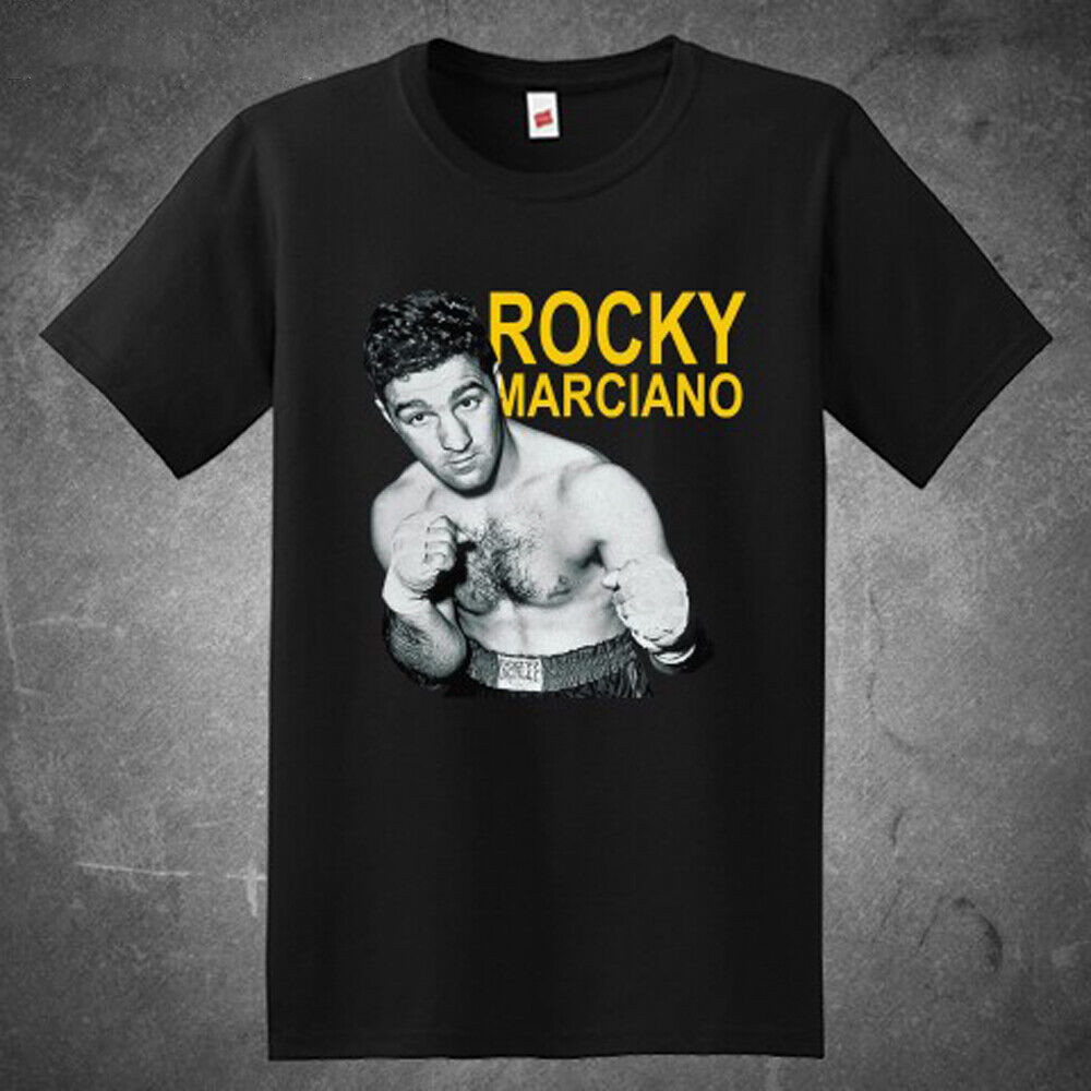 Rocky Marciano Boxing Legend Men’s Black T-Shirt SEG_049