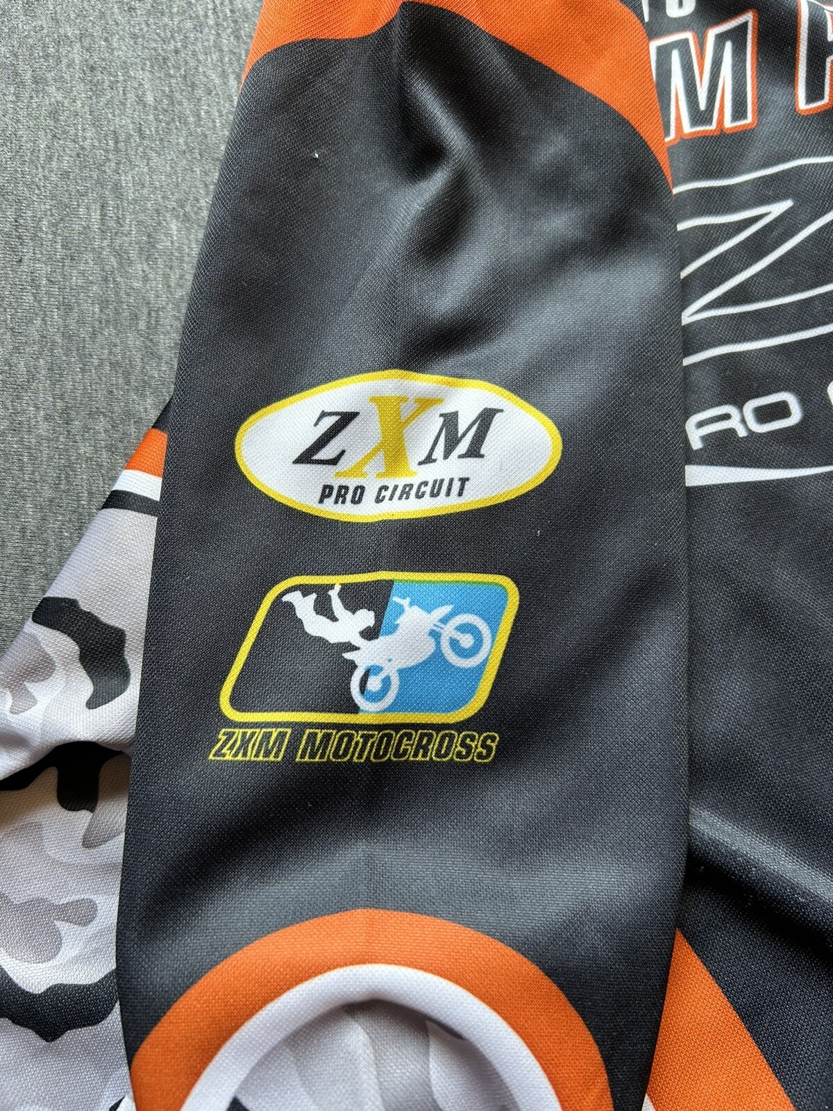 zeroxposur motocross shirt team racing Black Orange Camo gallery