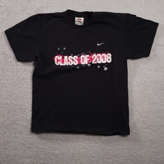Nike Team Shirt Mens Small Black Class of 2008 Athletic Cut Casual Short Sleeve