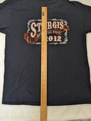 Sturgis SD Motorcycle Bikers Aop 2012 Black T shirt Toms T’s M/L See Measurement