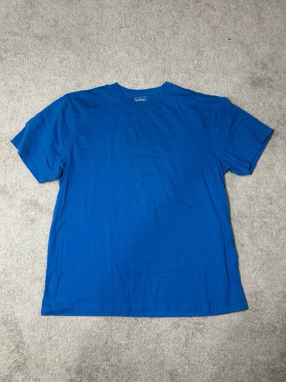 L.L. Bean T-Shirt Short Sleeve Mens XL Blue Cotton Unshrinkable Casual Basic gallery