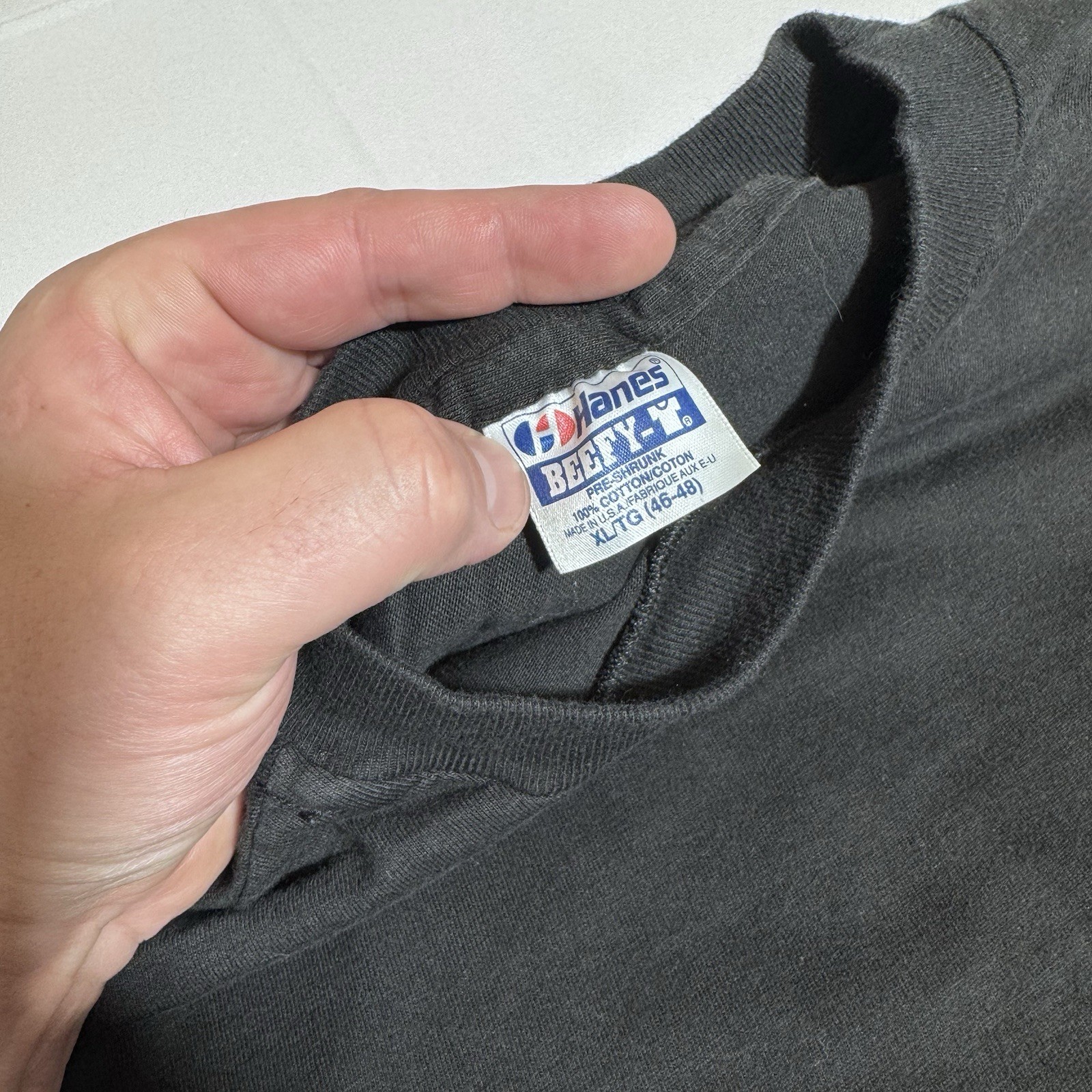 Hanes Beefy VTG Tee, Glow For It, Nuke Wear, USA, Single Stitch, Male, Black, XL gallery