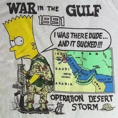 Bart Simpson War In The Guft White T-Shirt All Size S-5XL For Men Women HV229